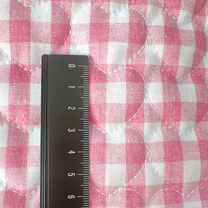 【即納】gingham check heart quilting / ギンガム / キルティング［QU017］