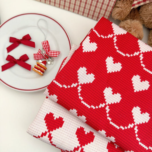 【即納】pixel heart / コットン / ハート / ピクセル［CO066］