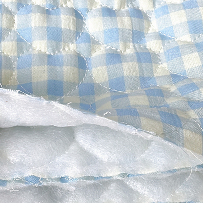 【即納】gingham check heart quilting / ギンガム / キルティング［QU017］