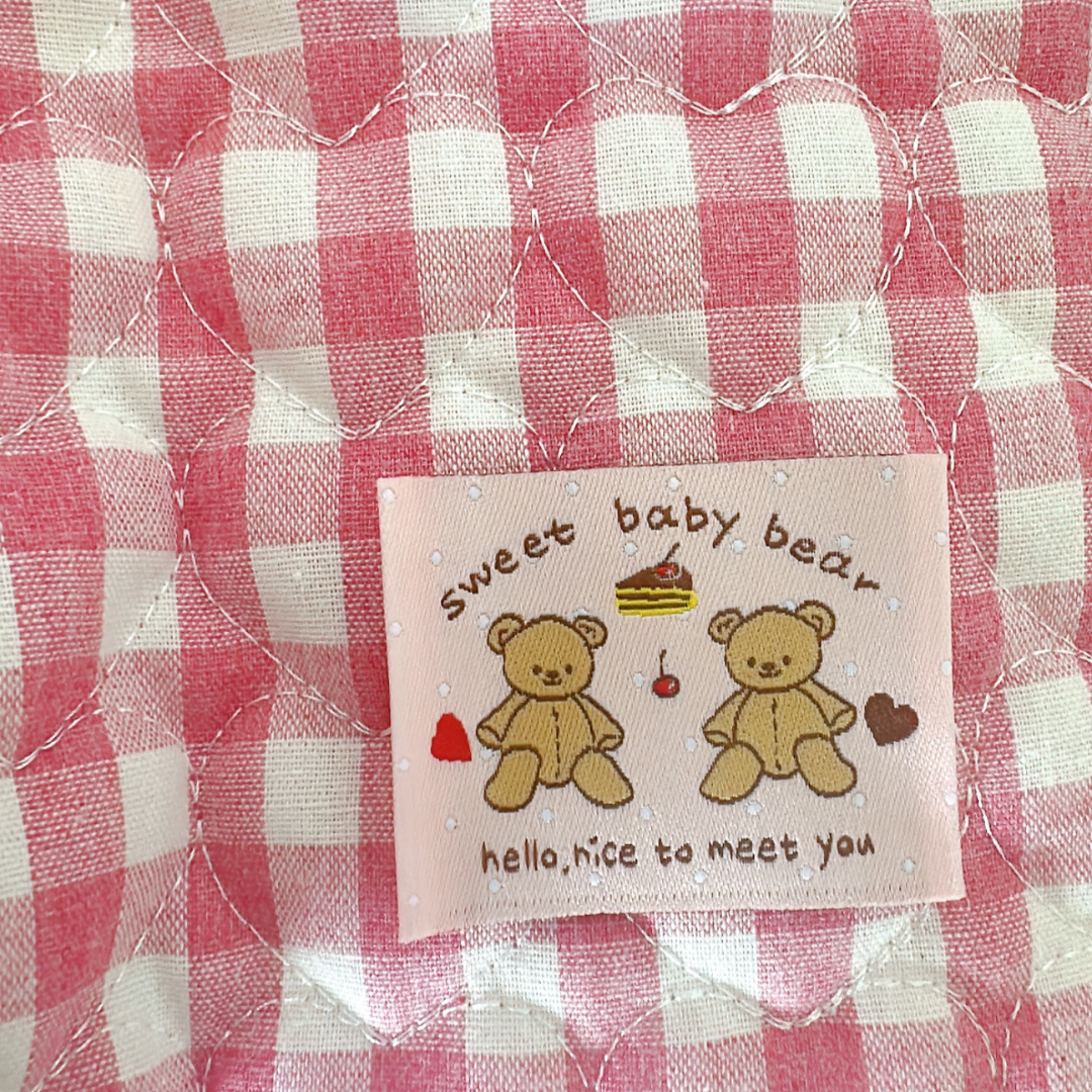 【即納】gingham check heart quilting / ギンガム / キルティング［QU017］