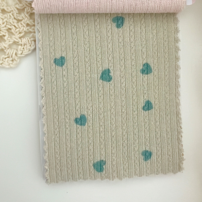 【即納】petite heart rib / ワッフルリブニット / ハート［KN004］