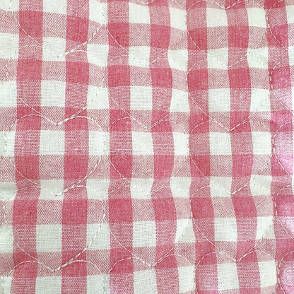 【即納】gingham check heart quilting / ギンガム / キルティング［QU017］