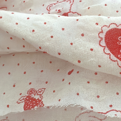 【即納】heart ribbon bear / リボン / ドット / くま / コットン［CO034］