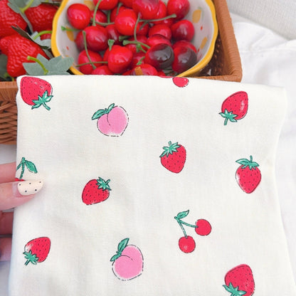 【即納新作】cherry peach berry twill / いちご / チェリー / ピーチ / コットン / ツイル［CO071］