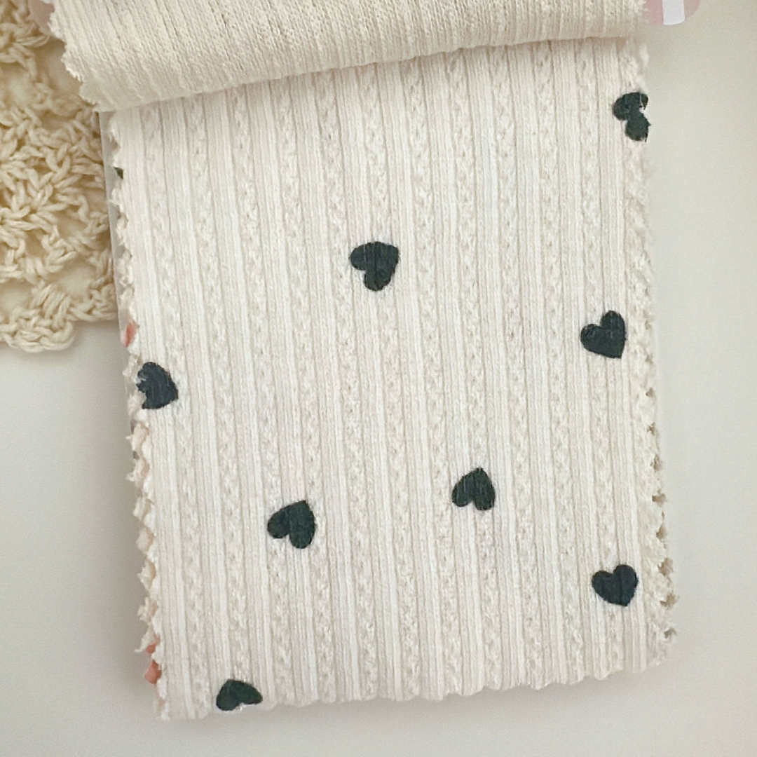 【即納】petite heart rib / ワッフルリブニット / ハート［KN004］