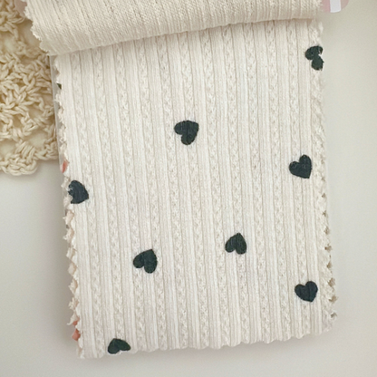 【即納】petite heart rib / ワッフルリブニット / ハート［KN004］