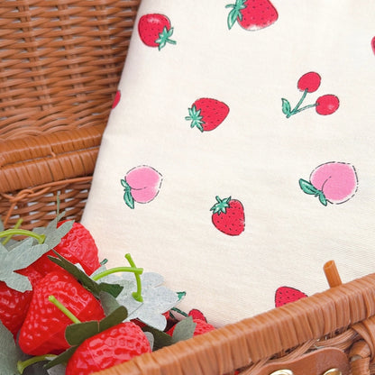 【即納新作】cherry peach berry twill / いちご / チェリー / ピーチ / コットン / ツイル［CO071］