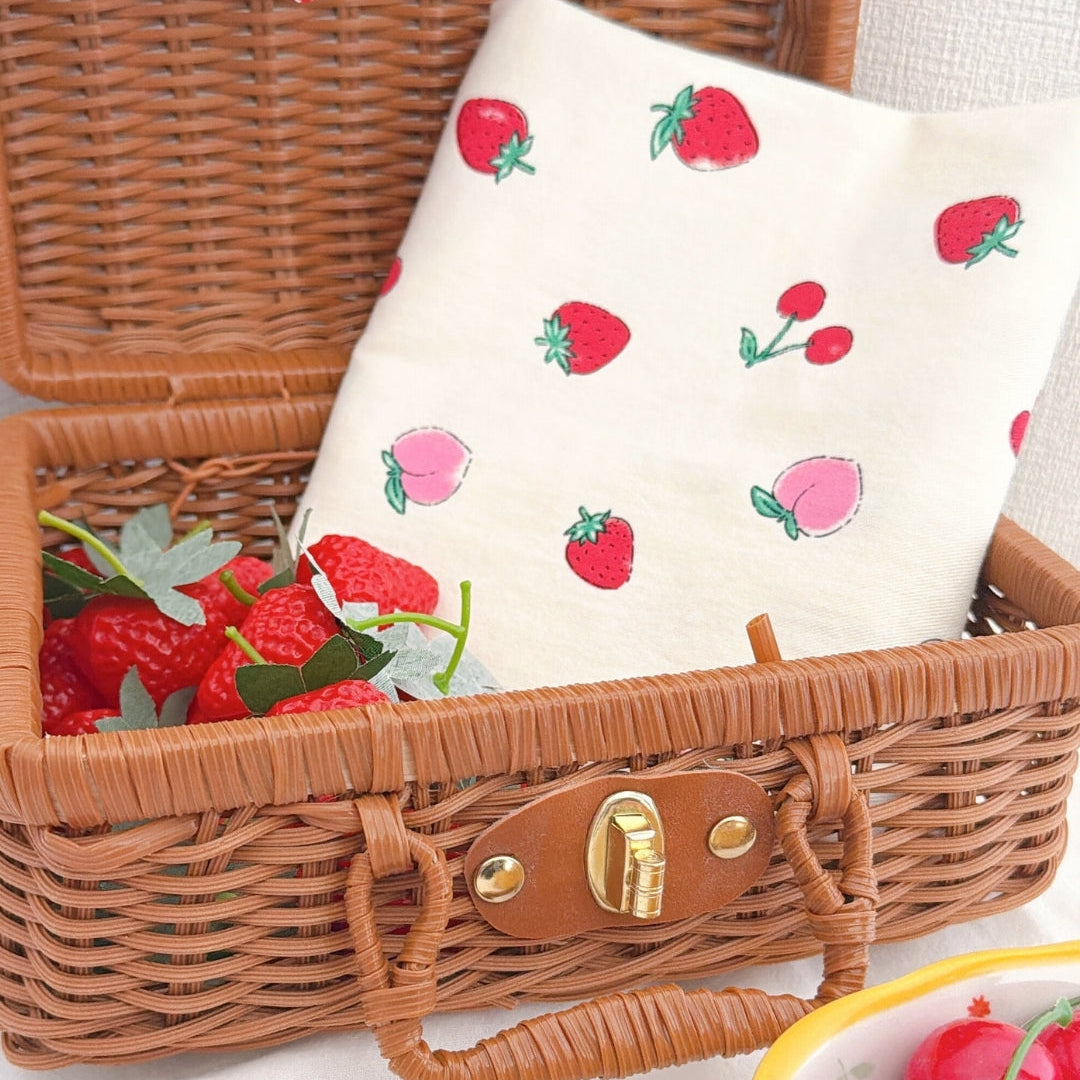 【即納新作】cherry peach berry twill / いちご / チェリー / ピーチ / コットン / ツイル［CO071］