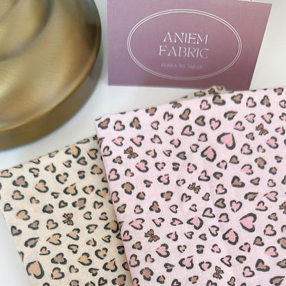 【🥨即納新作SALE🛒】romantic leopard / コットン / レオパード / ハート / リボン［CO057］