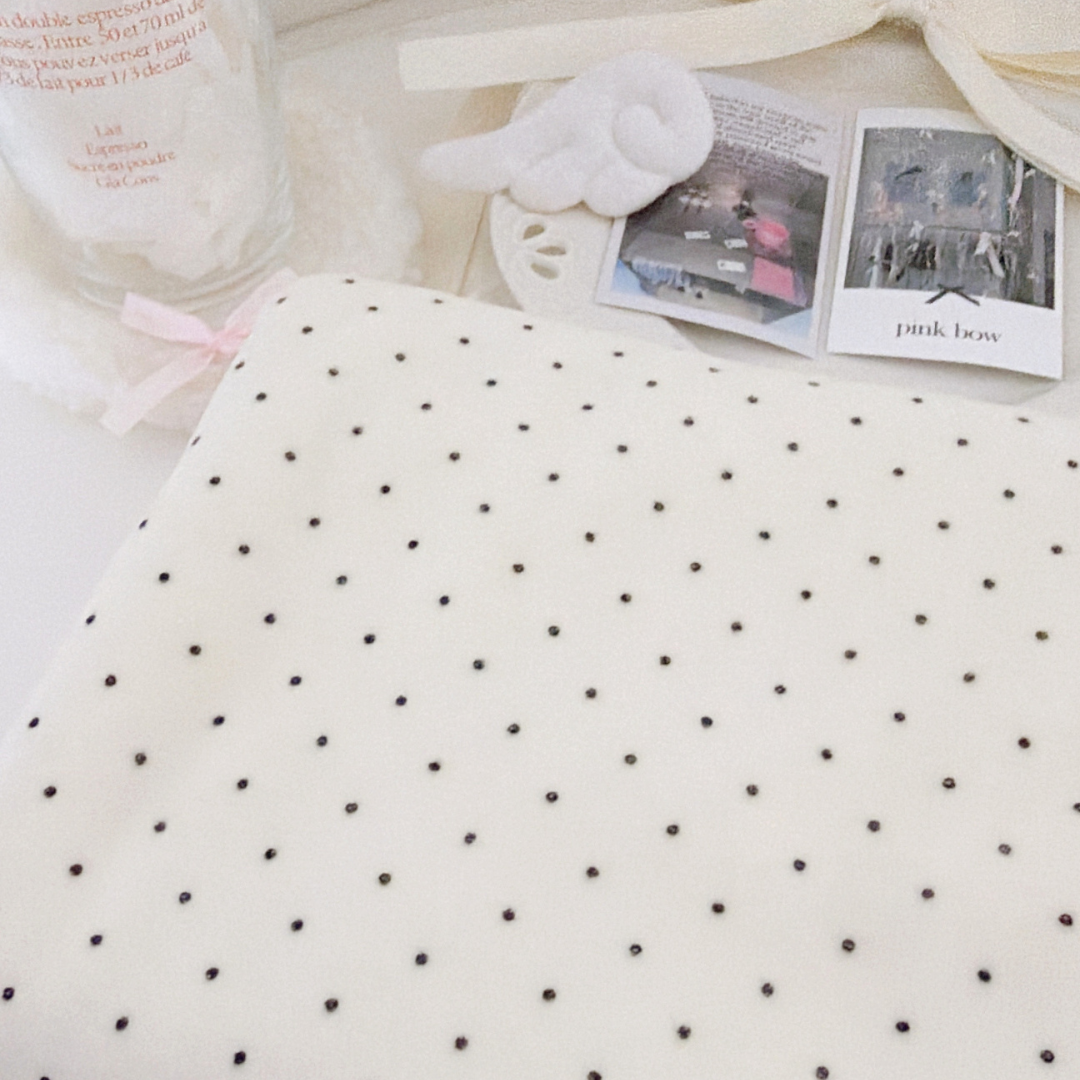 【新作SALE中】petit dot velour / ドット / モノトーン / コットン［CO082］