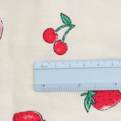 【即納新作】cherry peach berry twill / いちご / チェリー / ピーチ / コットン / ツイル［CO071］