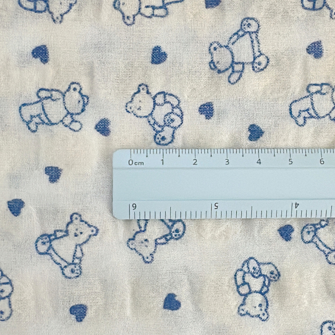 【即納】heart bear garze / くま / コットン［CO050］