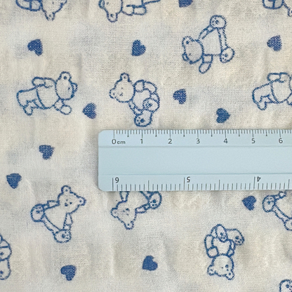 【即納】heart bear garze / くま / コットン［CO050］
