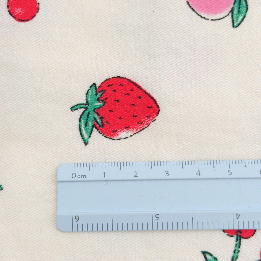 【即納新作】cherry peach berry twill / いちご / チェリー / ピーチ / コットン / ツイル［CO071］