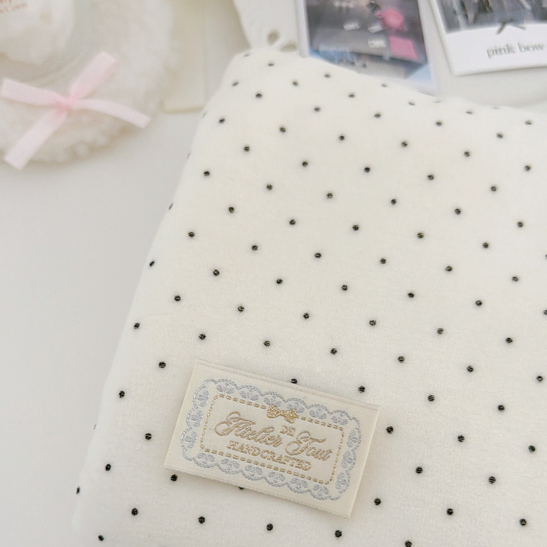 【新作SALE中】petit dot velour / ドット / モノトーン / コットン［CO082］