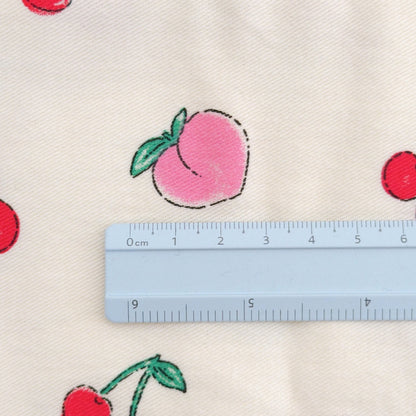 【即納新作】cherry peach berry twill / いちご / チェリー / ピーチ / コットン / ツイル［CO071］