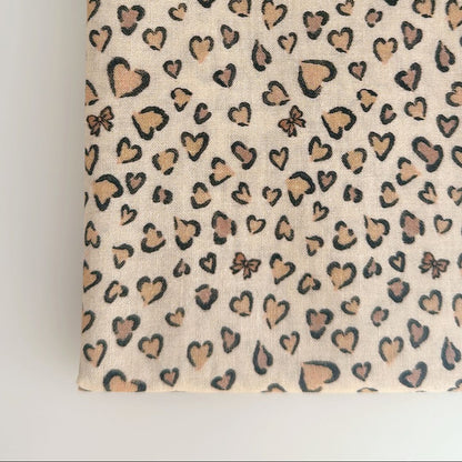 【🥨即納新作SALE🛒】romantic leopard / コットン / レオパード / ハート / リボン［CO057］