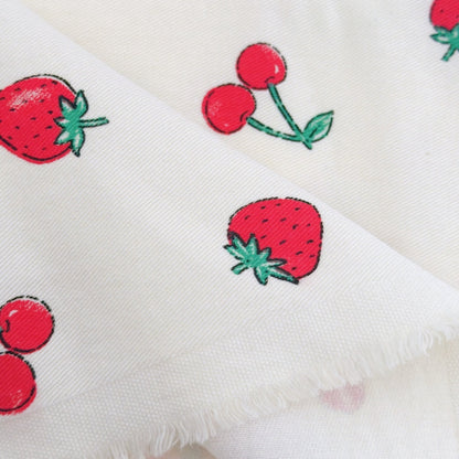 【即納新作】cherry peach berry twill / いちご / チェリー / ピーチ / コットン / ツイル［CO071］
