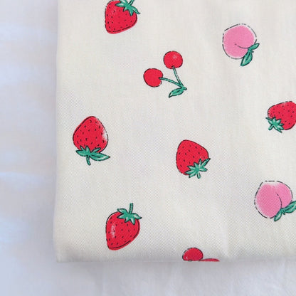 【即納新作】cherry peach berry twill / いちご / チェリー / ピーチ / コットン / ツイル［CO071］
