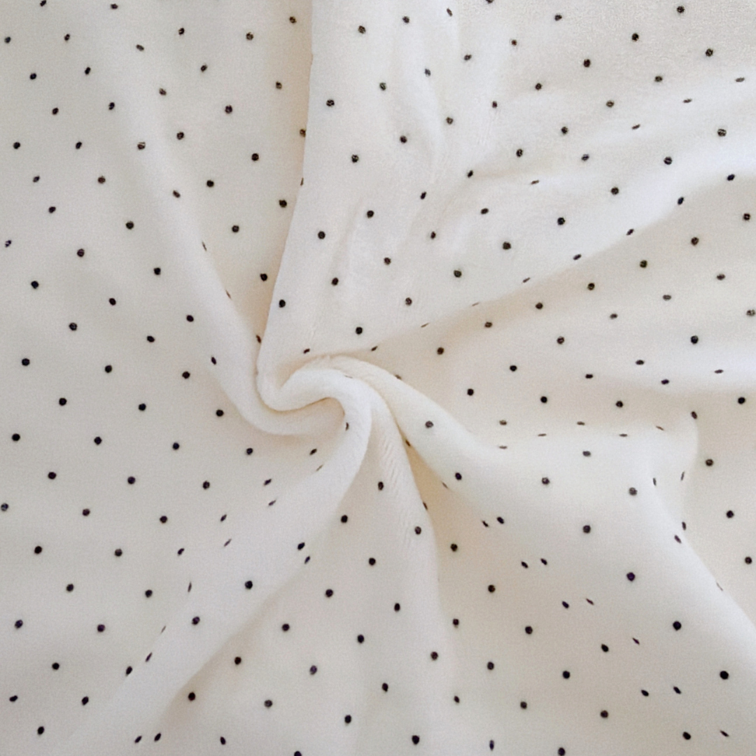 【新作SALE中】petit dot velour / ドット / モノトーン / コットン［CO082］