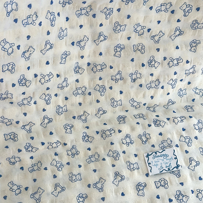 【即納】heart bear garze / くま / コットン［CO050］