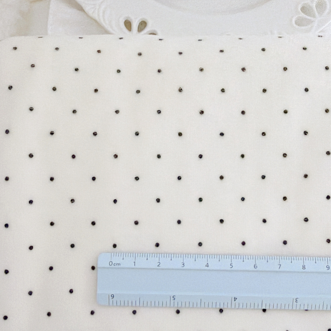 【新作SALE中】petit dot velour / ドット / モノトーン / コットン［CO082］