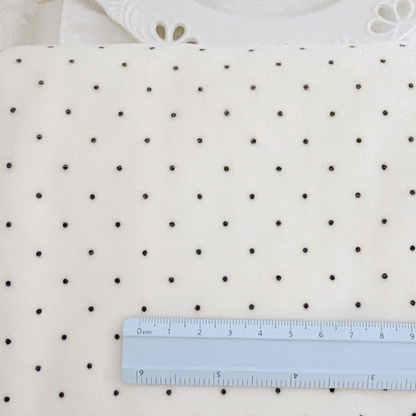 【新作SALE中】petit dot velour / ドット / モノトーン / コットン［CO082］
