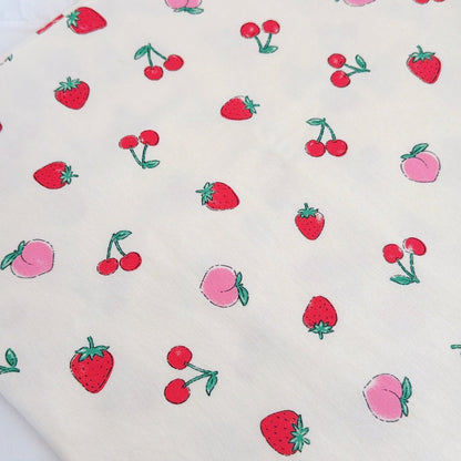 【即納新作】cherry peach berry twill / いちご / チェリー / ピーチ / コットン / ツイル［CO071］