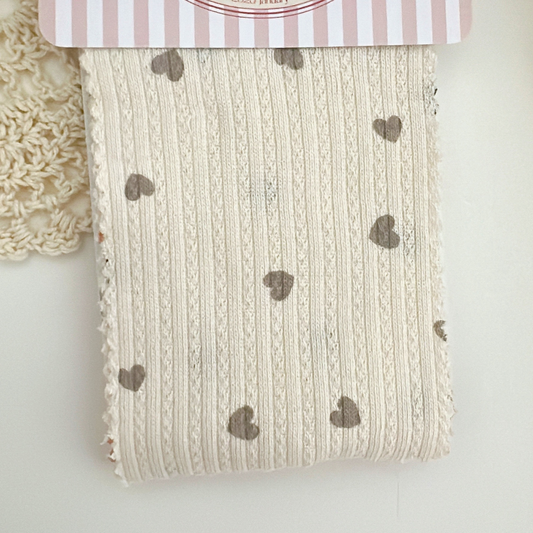 【即納】petite heart rib / ワッフルリブニット / ハート［KN004］