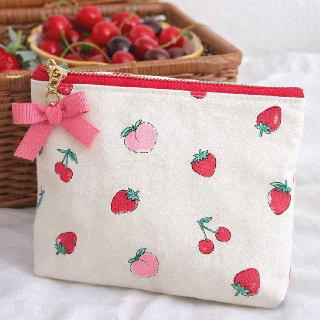 【即納新作】cherry peach berry twill / いちご / チェリー / ピーチ / コットン / ツイル［CO071］