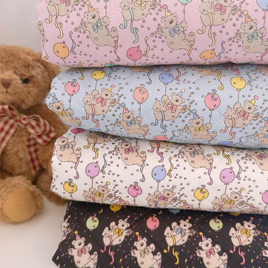 韓国生地 party bear quilting くま キルティング QU044 商品画像6