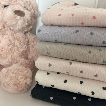 【即納】petite heart rib / リブニット / ハート［KN004］