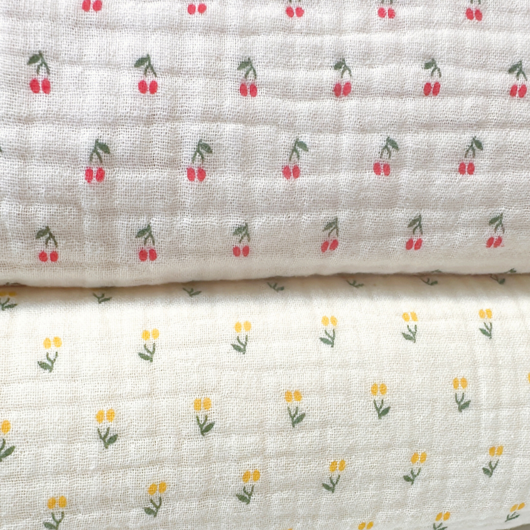 【即納】cherry twoside garze / ガーゼ / チェリー / コットン［CO019］