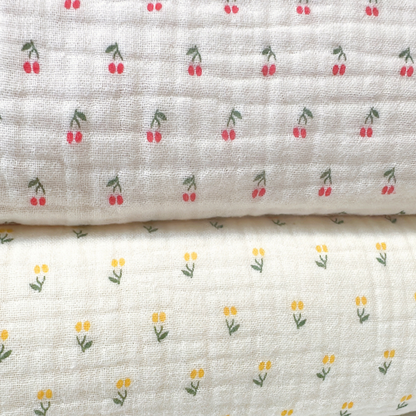 【即納】cherry twoside garze / ガーゼ / チェリー / コットン［CO019］