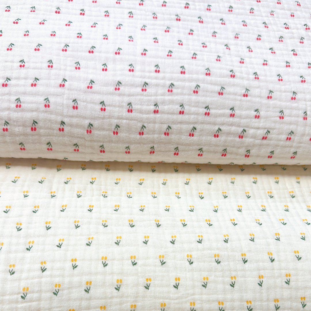 【即納】cherry twoside garze / ガーゼ / チェリー / コットン［CO019］