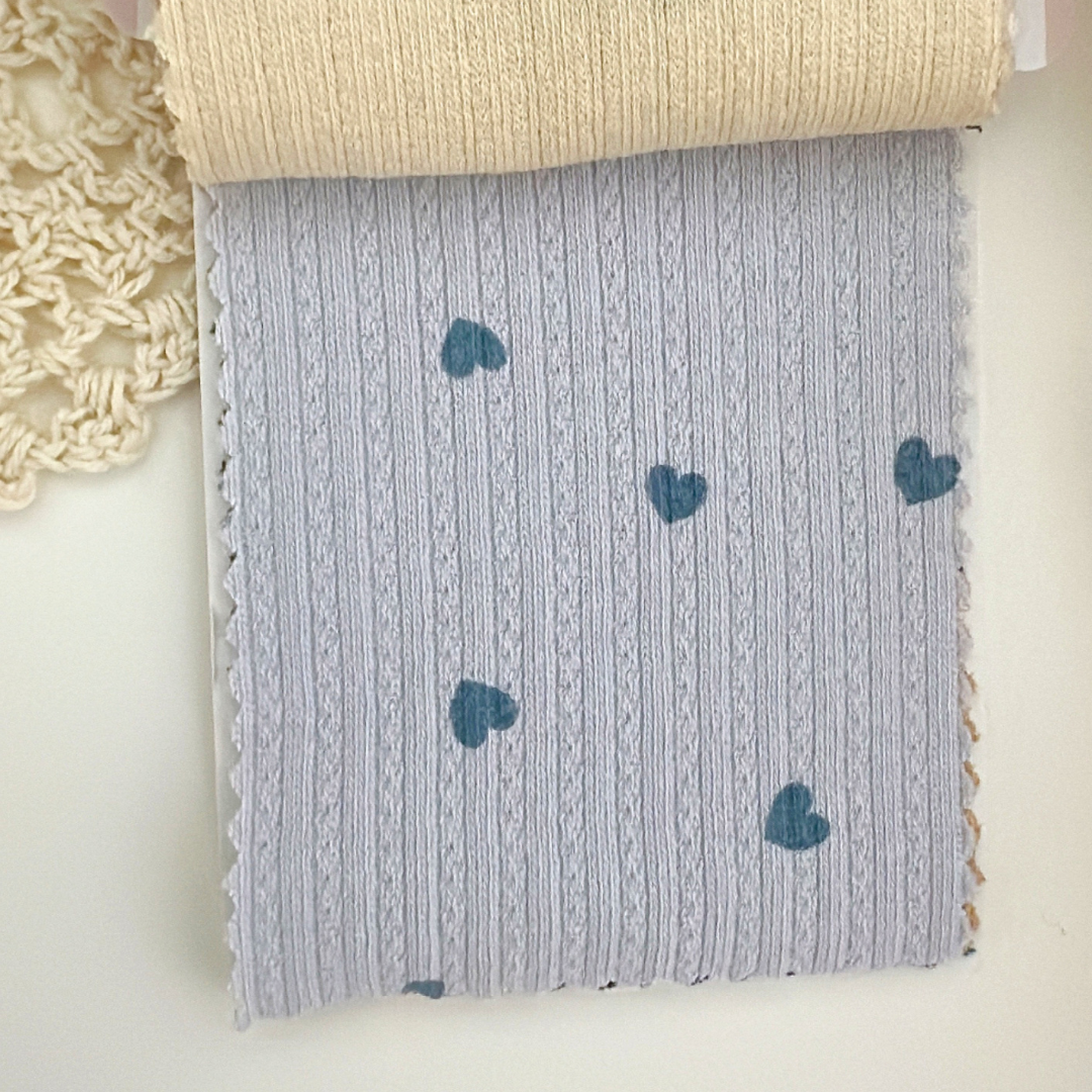 【即納】petite heart rib / ワッフルリブニット / ハート［KN004］