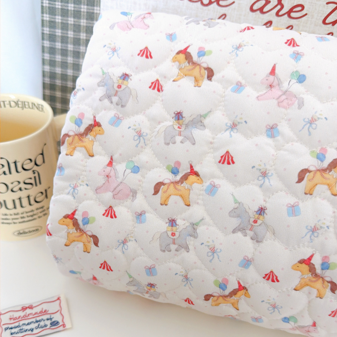 【新作SALE🐎💕】merry pony quilting / うま / ポニー / キルティング［QU047］