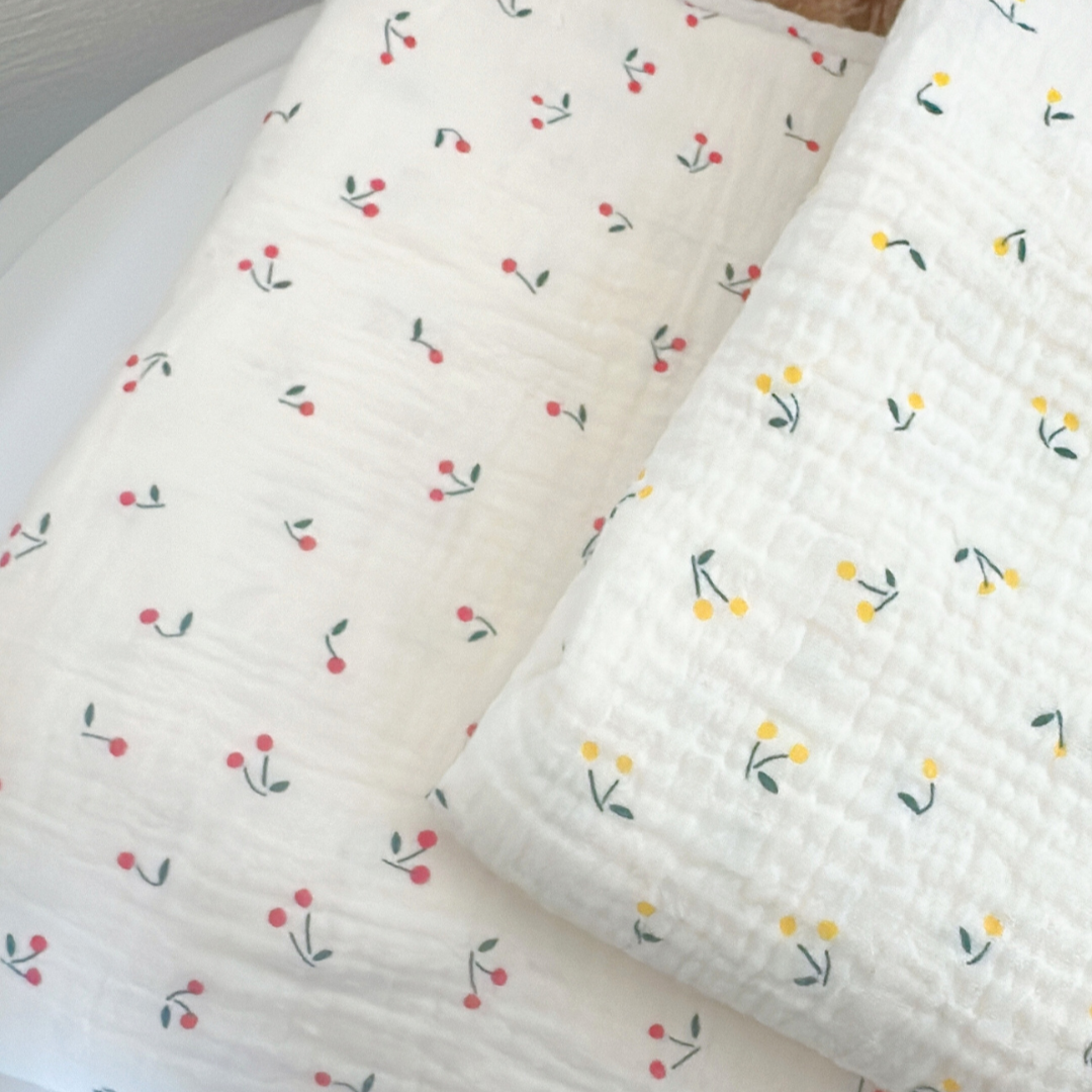 【即納】cherry double gauze / ガーゼ / チェリー / コットン［CO026］