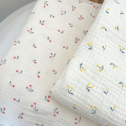 【即納】cherry double gauze / ガーゼ / チェリー / コットン［CO026］