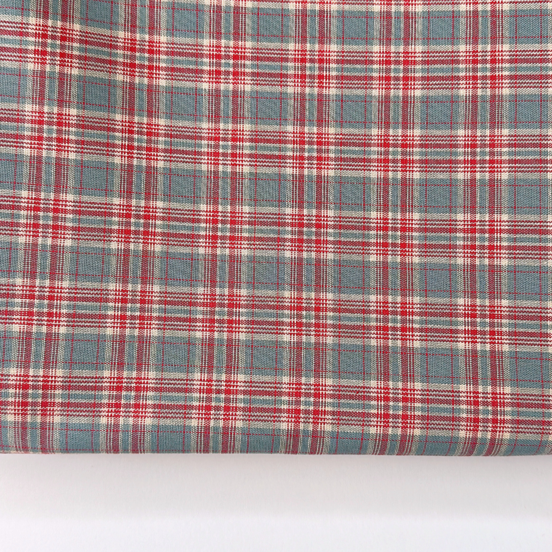 【即納】rustic mint check / コットン  / チェック［CO029］