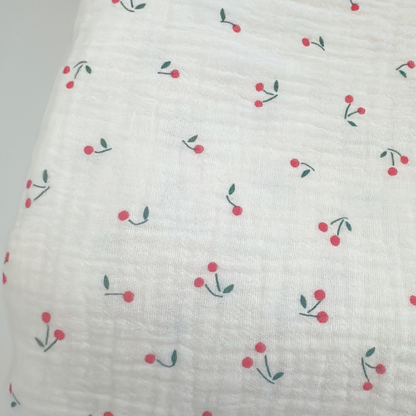 【即納】cherry double gauze / ガーゼ / チェリー / コットン［CO026］