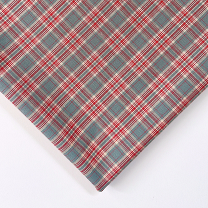 【即納】rustic mint check / コットン  / チェック［CO029］