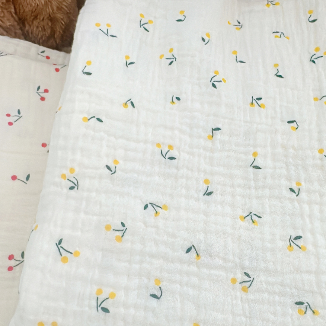 【即納】cherry double gauze / ガーゼ / チェリー / コットン［CO026］