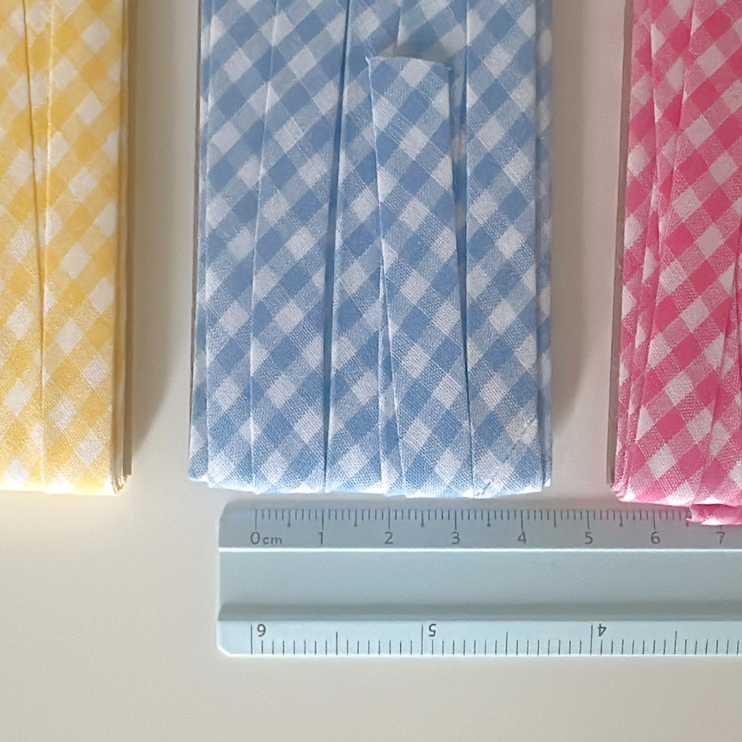【即納】gingham check biastape［OT002］
