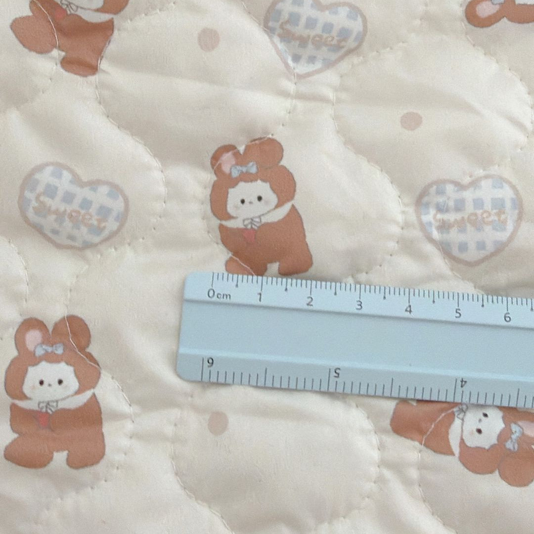 【即納】bunny suit quilting / うさぎ / ハート / キルティング［QU029］