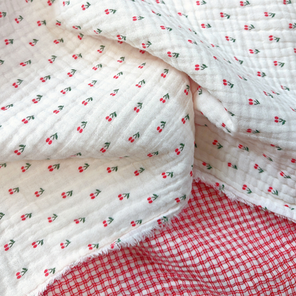 【即納】cherry twoside garze / ガーゼ / チェリー / コットン［CO019］