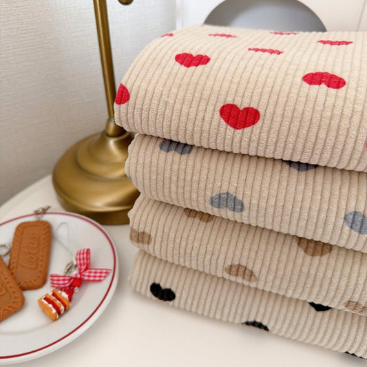 【即納】creamy heart corduroy / コーデュロイ / ハート［PO018］