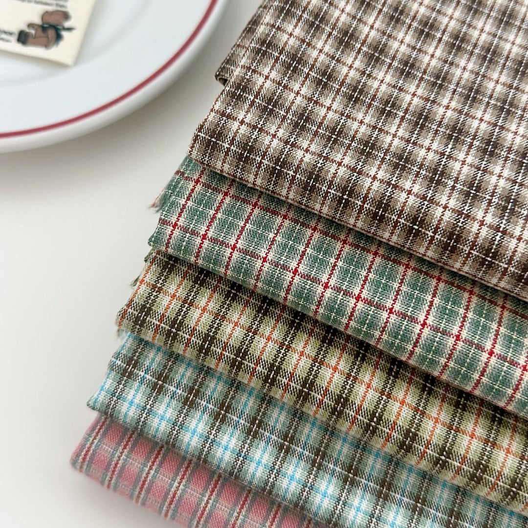 【即納新作】korea cafe check / コットン / チェック［CO058］