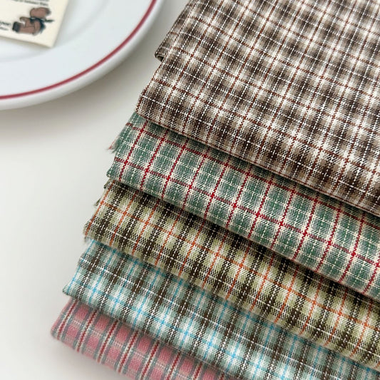 【即納新作】korea cafe check / コットン / チェック［CO058］