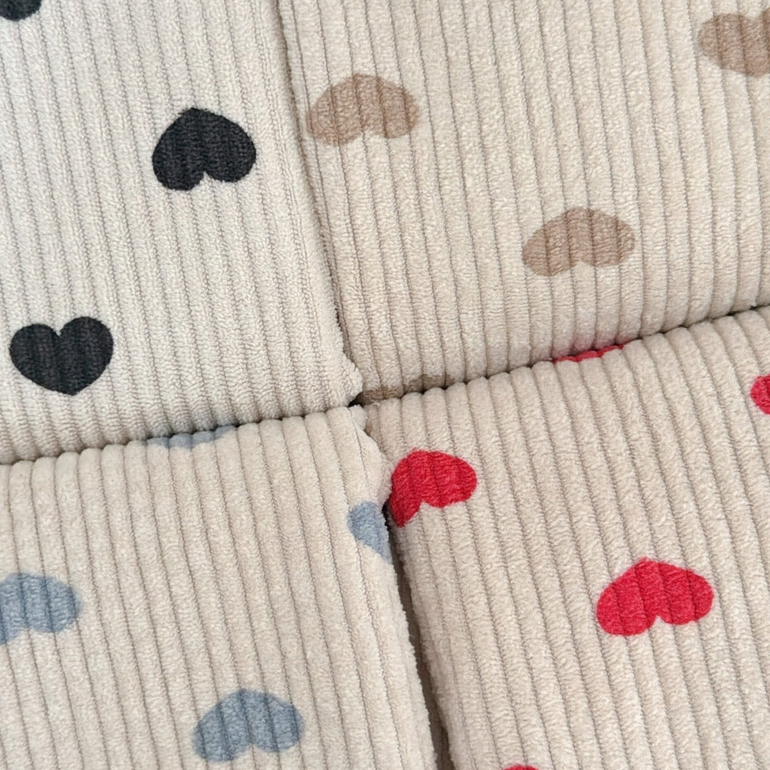 【即納】creamy heart corduroy / コーデュロイ / ハート［PO018］